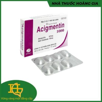 ACIGMENTIN 1000/ vỉ - 7 viên