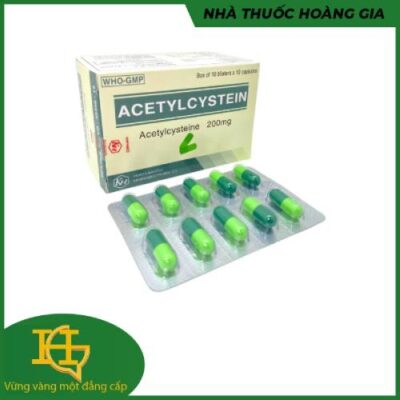 Acetylcystein  200mg tan đàm trong bệnh lý hô hấp (vỉ - 10 viên)