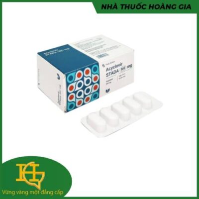 Acyclovir Stella 400mg thuốc ngừa virus ( vỉ x 5 viên)