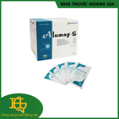 Thuốc Alumag-S Agimexpharm điều trị viêm loét dạ dày, tá tràng (20 gói x 15g)