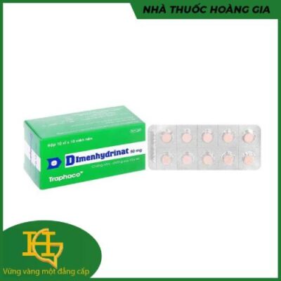 Dimenhydrinat 50mg chống nôn - chống say tàu xe - Traphaco / vỉ - 10 viên