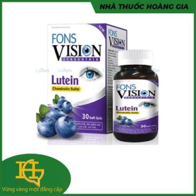 Viên uống bổ mắt Fons Vision - hộp 30 viên giảm mờ mắt, khô mắt, nhức mỏi mắt cho mắt sáng, cải thiện thị lực