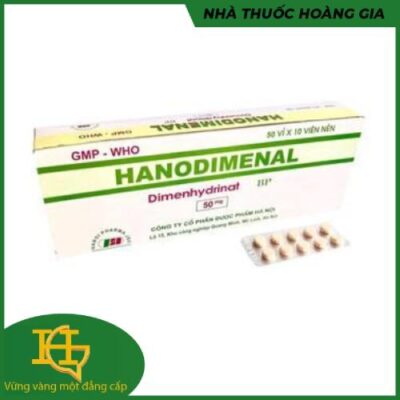 HanoDimenal 50mg - trị say tàu xe / vỉ - 10 viên