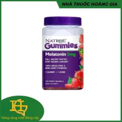 Thực phẩm chức năng Kẹo dẻo ngủ ngon Gummies Melatonin 5mg 180 viên Natrol