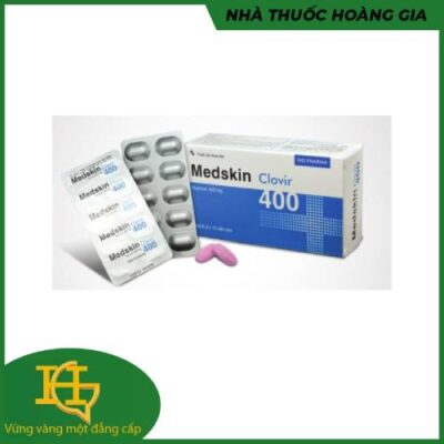 Medskin clovir  thuốc kháng virus trị thuỷ đậu/ vỉ - 10 viên - 400mg