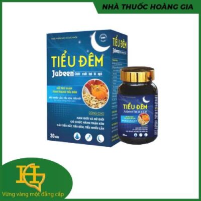 Tiểu Đêm Jubeen - Hỗ Trợ Bổ Thận, Giảm Tình Trạng Tiểu Đêm, Tiểu Nhiều Lần, Tiểu Són, Tiểu Rắt Do Chức Năng Thận Kém (Hộp 30 viên)