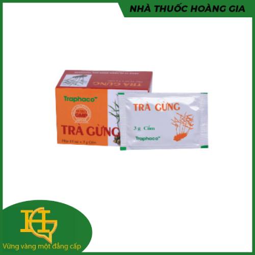 Trà gừng Traphaco giảm đầy trướng, không tiêu, nhiễm lạnh / Gói - 3g