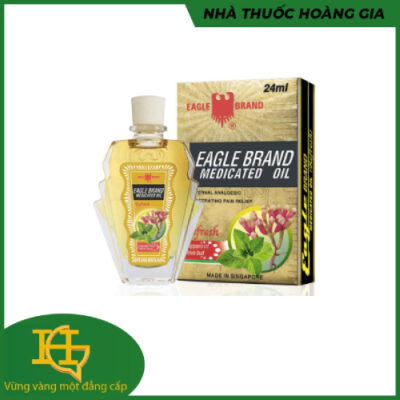 Dầu gió Vàng Con Ó Eagle Brand Medicated Oil 24ml