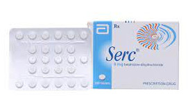 Serc 8mg trị chóng mặt tiền đình ( vỉ x 25 viên)