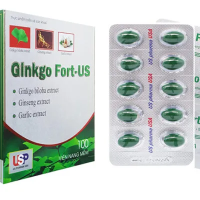 GINKGO FORT-US - Giúp tăng cường tuần hoàn máu não hiệu quả / vỉ - 10 viên