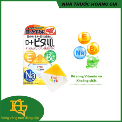 Nước nhỏ mắt Rohto Vita 40 Nhật Bản – vàng12ml